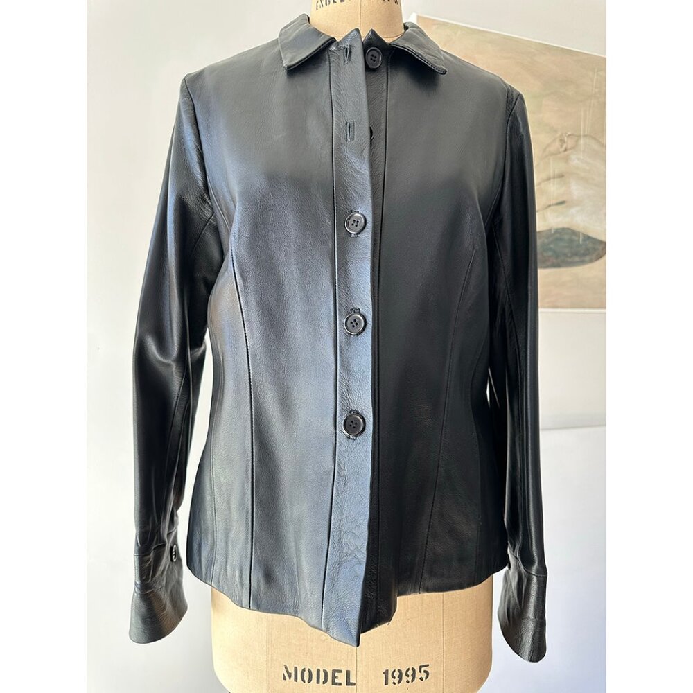 BCBG Vintage 90s Lambskin Coat